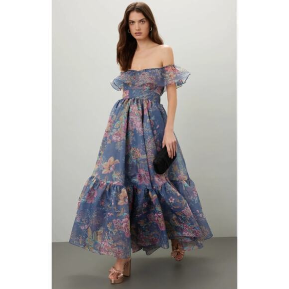 Selkie Dresses & Skirts - Selkie Romance Novel Blue Floral Gown - RARE FIND - Size XL